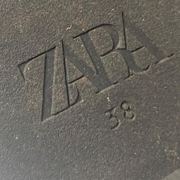 ZARA Women Black Platform Chunky Ankle Biker Boots Faux Leather 38 - Picture 6 of 11